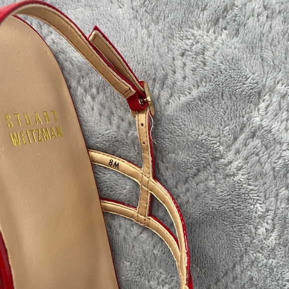 Stuart Weitzman 8M NWOT Red Sandals - Picture 4 of 6